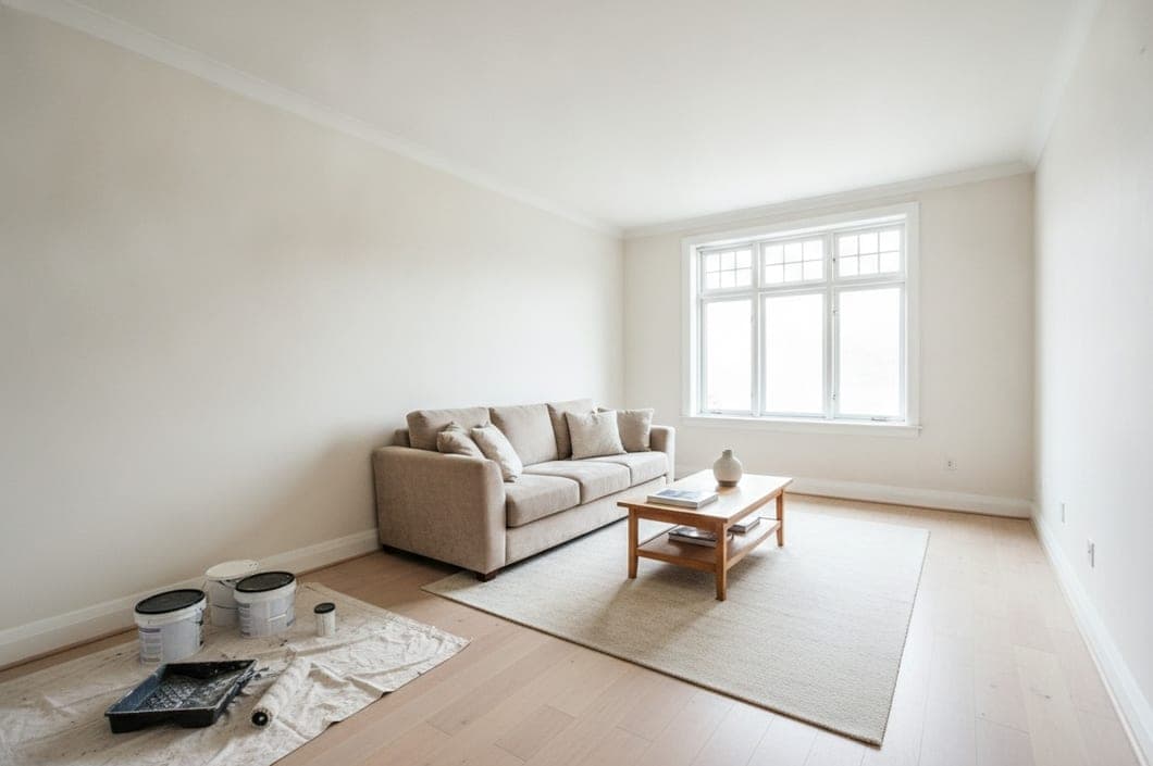Peinture : la pièce ou l'extérieur du client avant travaux